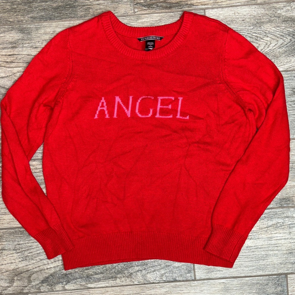Victoria's Secret Red 'ANGEL' Sweater